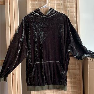 Olive velvet sweater